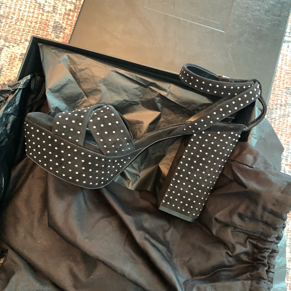 YSL Farrah Studded Platforms